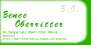 bence oberritter business card